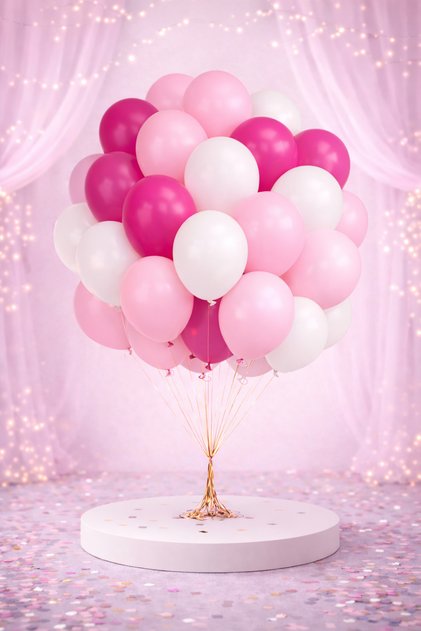 Premium Rosegold Pink Balloon Set – Birthday & Opening Concept 30 Pieces