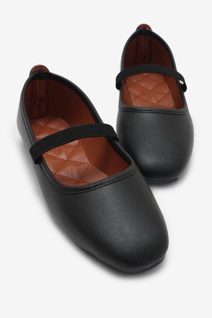 Women's Black Brown Women's Belted Daily Comfortable Ballerinas