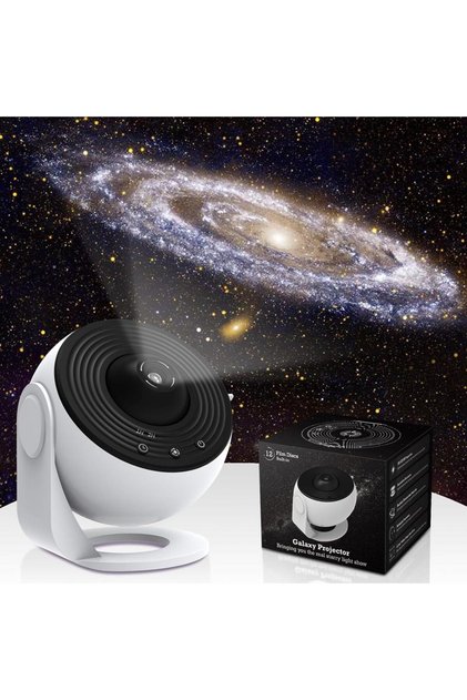 White and Black Projector for Bedroom 13 Film Discs HD Image Star Projector Night Light 360° Rotati