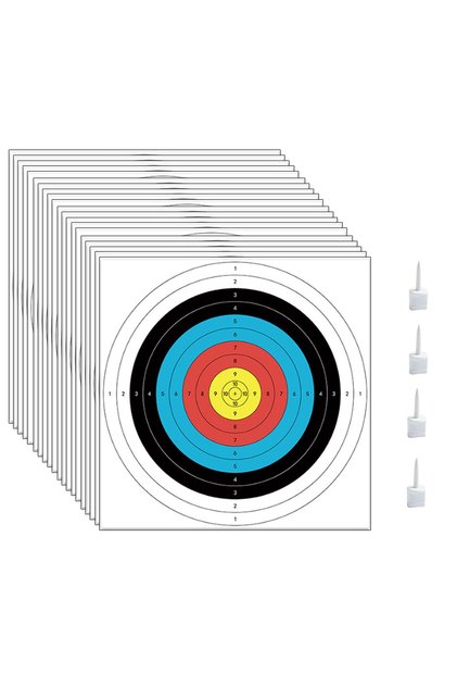 30 ورقة هدف مع 4 دبابيس هدف، 40 سم × 40 سم