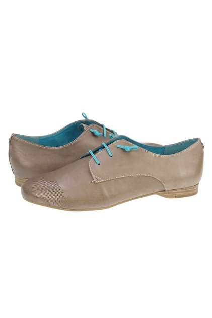 Pantofi boyfriend pentru femei, piele, bej, 38