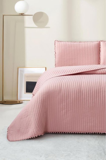Venice Fiber Filled Double 240X260 cm Bedspread Powder