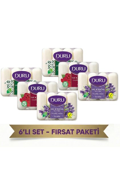 SAF DOĞAL 3 ÇEŞİT EL SABUNU (6 ADET)
