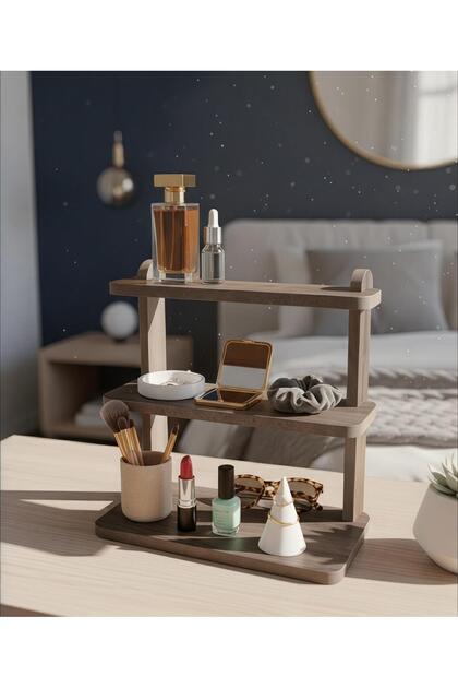 Mak101 Countertop Organizer, Kitchen Shelf, Accessory Jewelry Stand, 3-Tier, Lidya