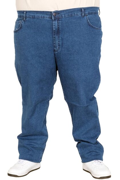 Mode XL Large Size Men's Denim Gerze Blue Trousers 25900 A.Blue