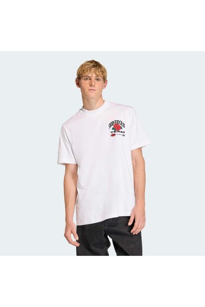 Tricou alb pentru bărbați GFX Roses (KD0481)