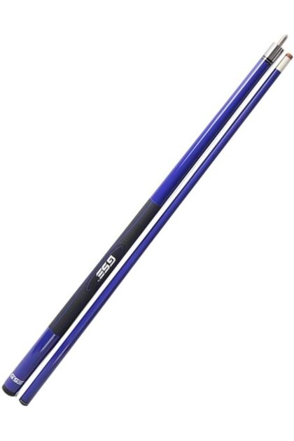 Fiberglass Graphite Pool Cue, 58 Inch, 2-Piece, 20–21 oz, Blue, 1 Cue