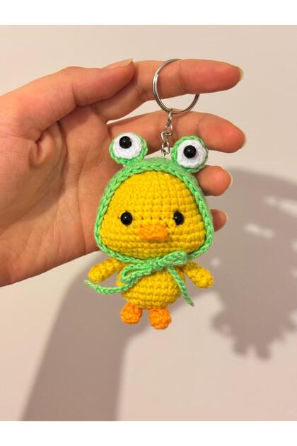 Chick Organic Amigurumi Keychain
