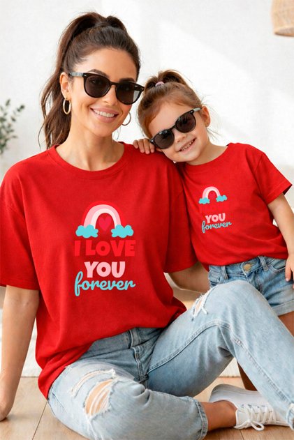 Mother Daughter 100% Cotton T-Shirt Mama Mini Mother Daughter Single Price