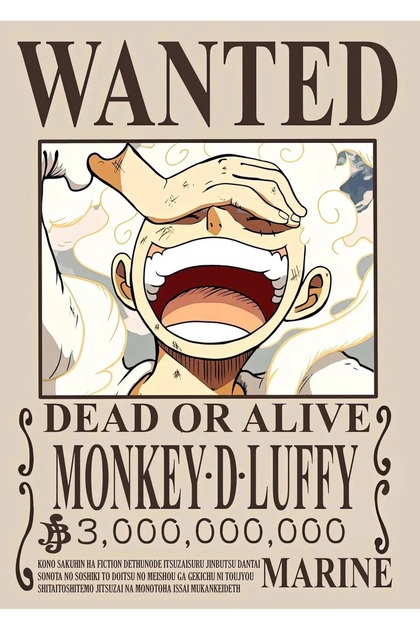 512 STORE One Piece Wanted Poster Çerçevesiz Kuşe Kağıt Poster