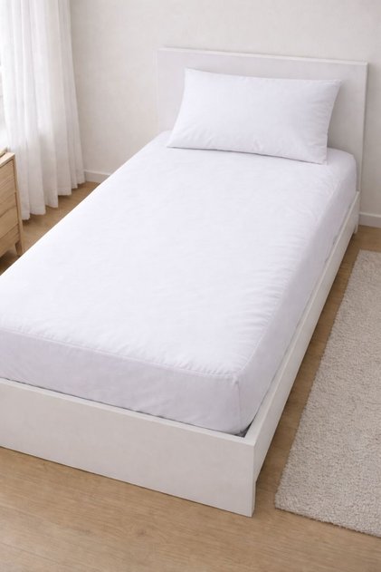 طقم ملاءات سرير مطاطية مفردة مع غطاء 120 × 200 + 30