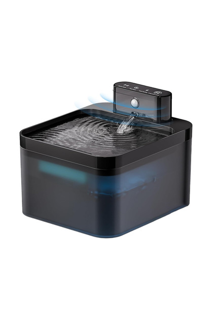 Dozator automat de apă pentru animale de companie, 3 moduri, 2,2 l, negru