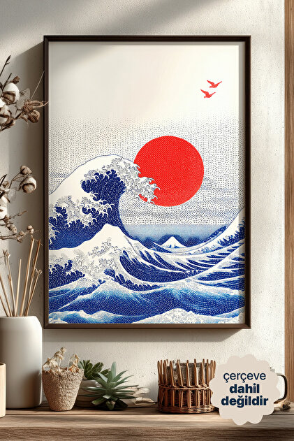 Rosaart Kanagawa Açıklarında Büyük Dalga Posteri,Japon Sanatı
