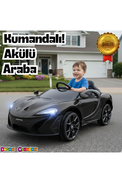 Quantum GT Siyah Uzaktan Kumandalı 4X2 12 Volt Akülü Araba - RC McLaren Akülü Araba