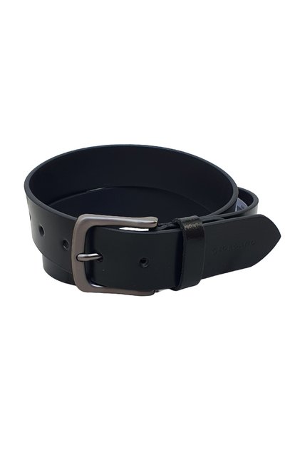 Men’s Classic Leather Belt with Metal Buckle