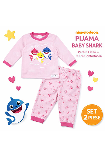 Pijama fetite Baby Shark cu licenta