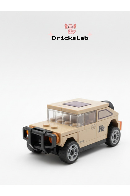 Bricks Mini Lego Çek-Bırak SUV Araba Yapım Seti – Speed 9140-1 Bej
