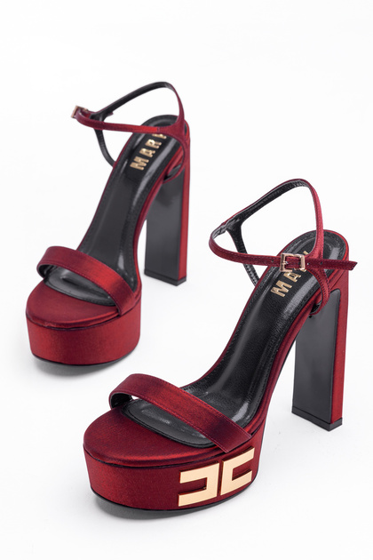 platform heeled evening shoes Women's Heeled SHOES Ankle-Strap Platform Heeled Shoes