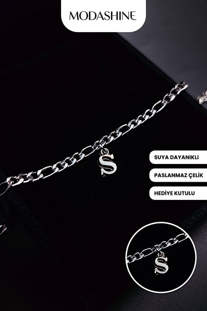 Letter S Steel Anti-Tarnish Stainless Bracelet
