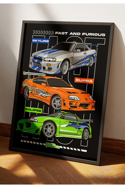 ミニカー HotWheels fast&Furious r34 Supra eclipse Turkish Riders Fast&Furious / Skyline R34 - Supra - Eclipse