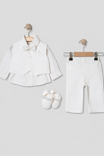 Baby Boy Mevlüt & Special Occasion Set 0-3 / 3-6 Months – Bow Tie, Vest, Shirt and Pants Set