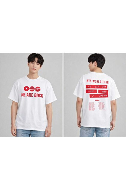puolikuu Arirang World Tour BTS Baskılı Oversize Tshirt - Fiyatı