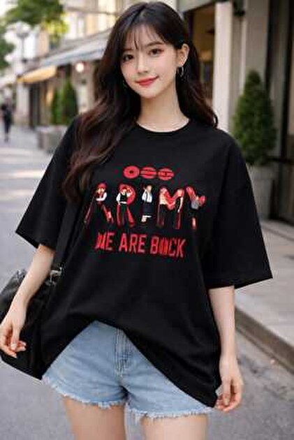 puolikuu Arirang World Tour BTS Baskılı Oversize Tshirt - Fiyatı
