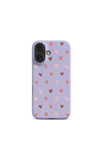 iPhone 16 Compatible Colorful Hearts Premium Silicone Phone Case