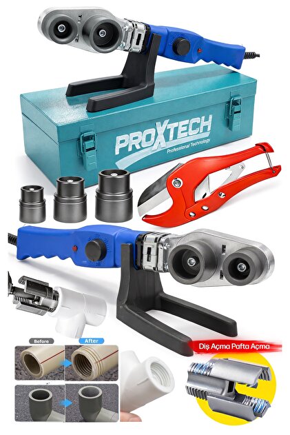光輝龍フォレスト & PPP セット PROXTECH PPRC Plastik Boru Kaynak Makinesi Seti, İç ve Dış Diş