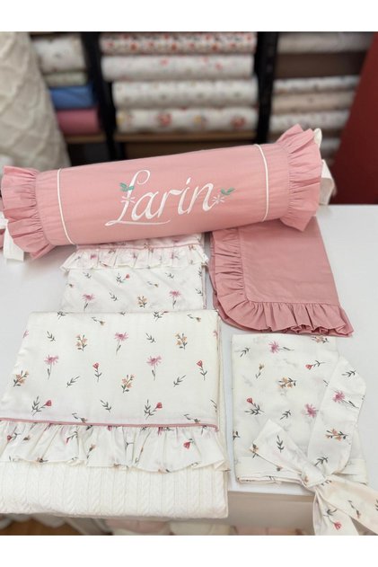 Baby Pique Duvet Cover Set Cotton [with Candy Pillows]