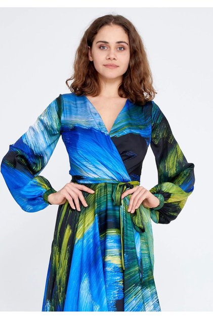 Vefastyle Seeline, rochie lunga de seara, satin