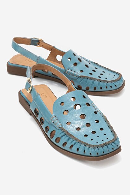 Chance Women's Genuine Leather Sandals Blue
