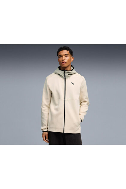 Puma Pumatech Full-Zip Hoodie Erkek Günlük Ceket 69218587 Krem