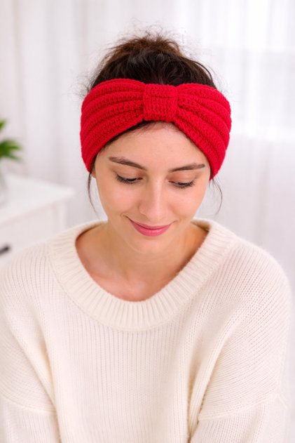 Knitted Winter Hair Bandana