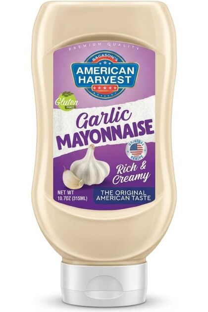Garlic Mayonnaise Top Down Squeezy Bottle 315ml | Rich & Creamy Dressing