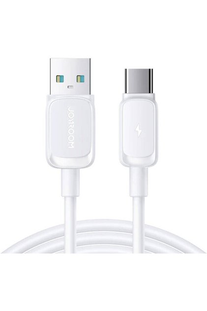 Cablu pentru incarcare si transfer de date S-AC027A14, USB/USB-C, 3A, 1.2m, Alb