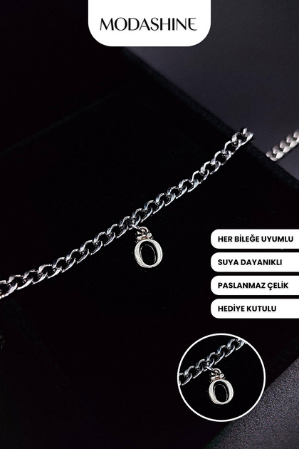 Letter O Stainless Steel Bracelet – Adjustable Letter Bracelet Special for Lover, Mom, and Wife