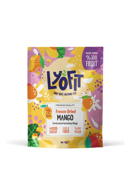 Mango Dried Fruit Chips - Freeze Dried Crispy Mango 20g 1 Piece