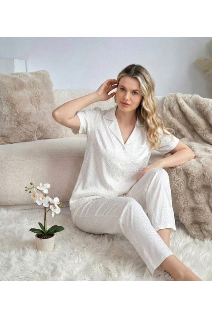 Évora Premium Woven Satin Women's Pajama Set