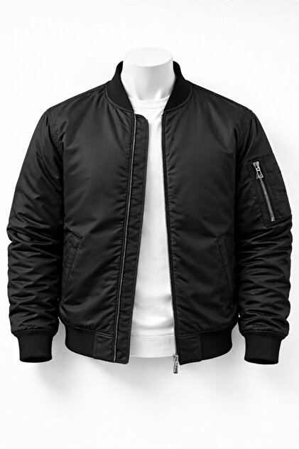 Unisex Basic Bomber Jacket – Double Pocket College Style