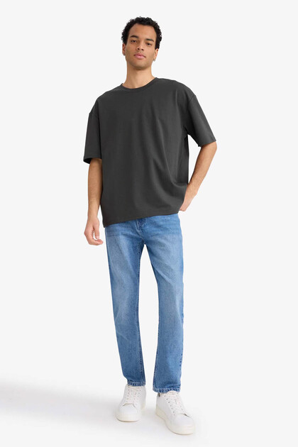 Defacto Oversize Antrasit Erkek T-Shirt X3926AZ/AR221 - Fiyatı