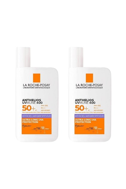 Anthelios Uvmune 400 Anti-Dark Spots Fluid Spf50 Facial Sunscreen 50 ml (2 Pieces)