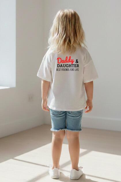 Girls' Cotton Crew Neck Printed T-Shirt