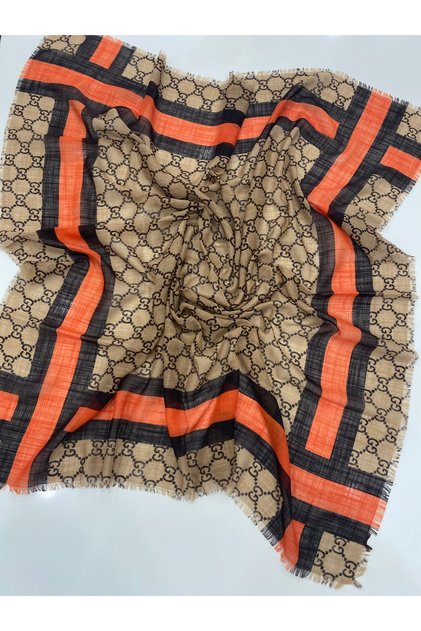 Caramel Brown Organic Cotton Scarf