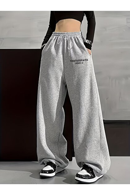 Unisex Thats so Faith Printed Baggy Cut Wide Leg Sweatpants