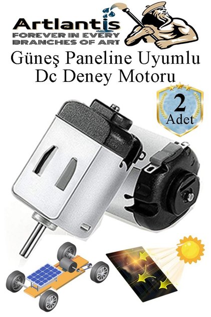Mini Solar Motor 2 Adet Varistor Dc Motor Güneş Paneline Uyumlu Motor 3 Volt Deney Okul Proje Hobi Y