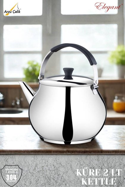 2 Lt. Küre Silikonlu Üstten Tutmalı Kettle