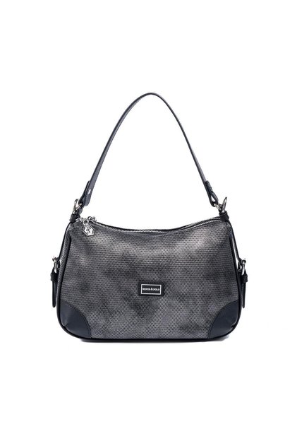 M.Silver - Black Honeycomb Women's Shoulder Bag Sp1269