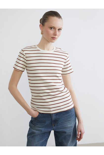 Women's Striped Crew Neck T-Shirt