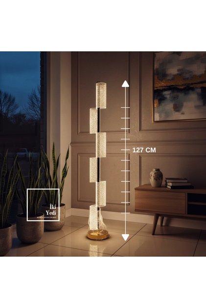 Corvinus Şarjlı LED Lambader 127 cm Dokunmatik Renk Değiştiren Modern Dekoratif Ayaklı Aydınlatma